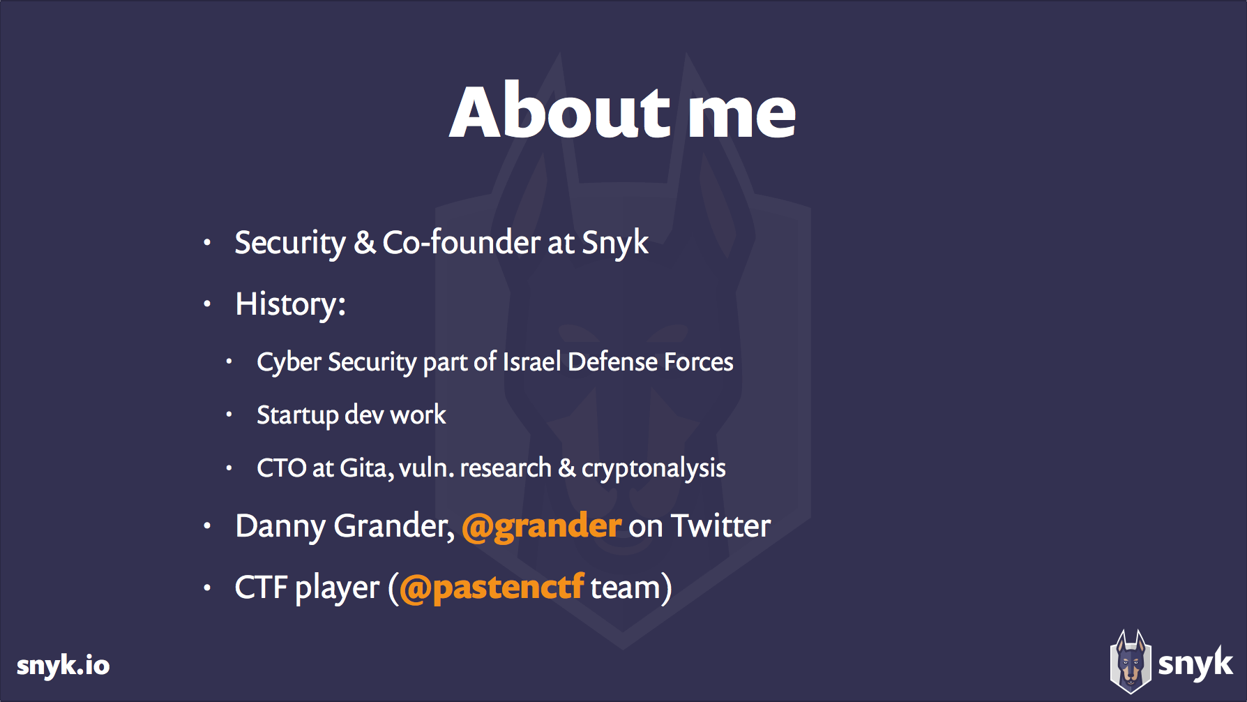 About Danny Grander of Snyk