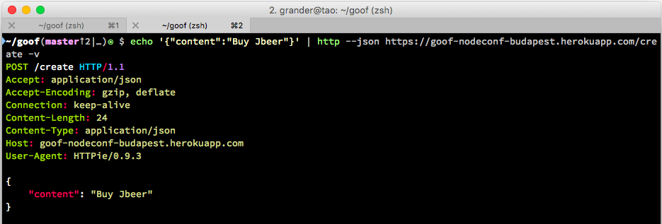 json beer added